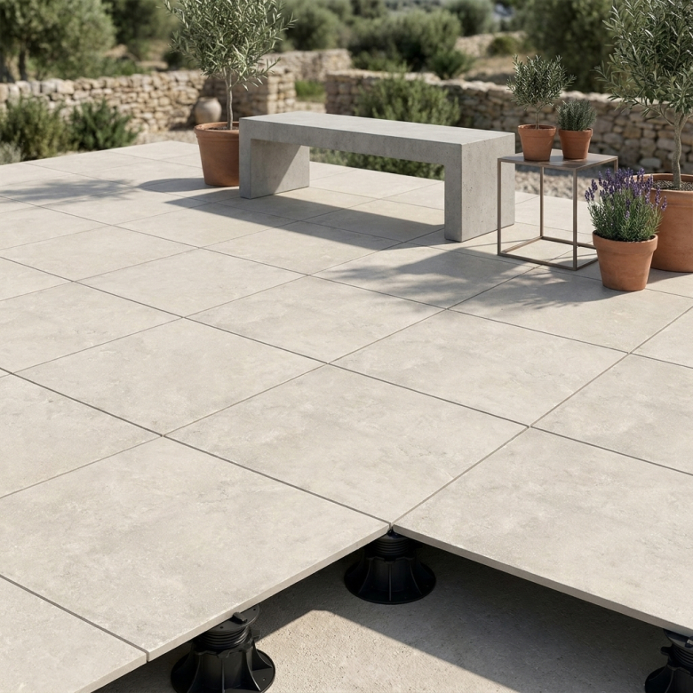 Dalle extérieur Soleto 2.0 Beige R11 100x100 cm