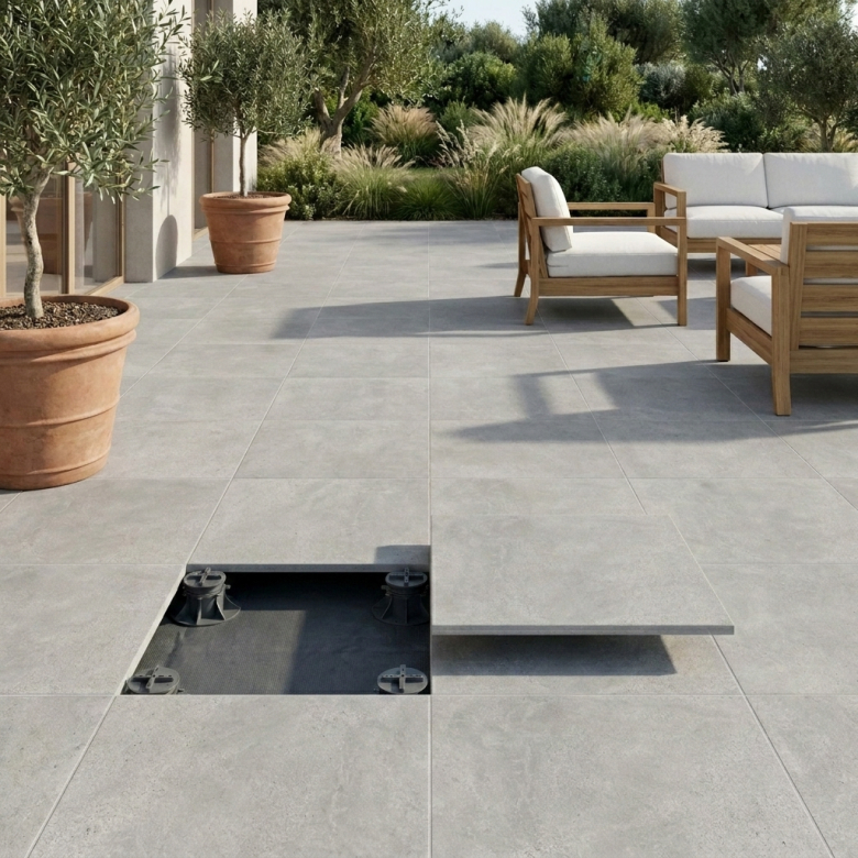Dalle extérieur Sellwood 2.0 gris clair R11 60x60 cm