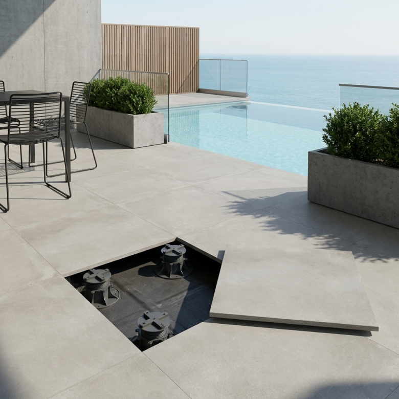 Dalle extérieur Black moon 2.0 lime R11 60x60 cm