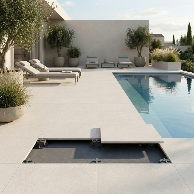 Dalle extérieur Rockfeller 2.0 Cream R11 60x60 cm