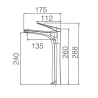 Mitigeur lavabo haut Lagia chrome