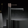 Mitigeur lavabo haut Tokyo Gris Mat / Champagne