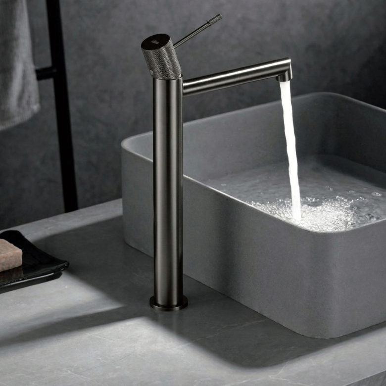 Mitigeur lavabo haut Tokyo Nickel Brossé