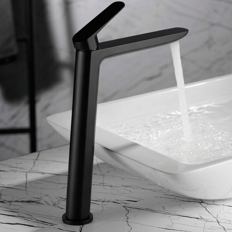 Mitigeur lavabo haut Flamande Noir Mat