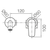 Mitigeur lavabo Encastré Flamande chrome
