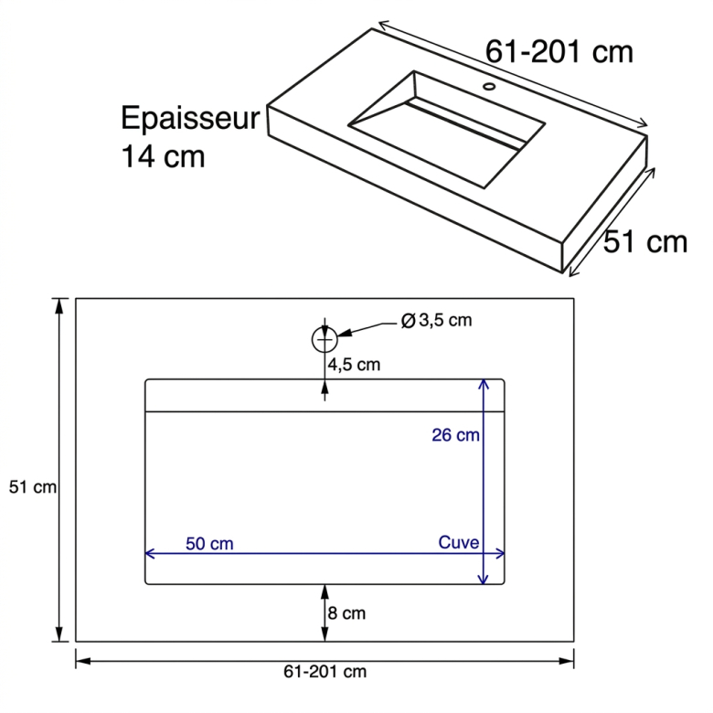 Vasque simple Premium