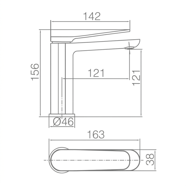 Mitigeur lavabo Duck chrome
