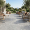 Carrelage sol extérieur effet pierre Ancolie perle R11 60x120 cm