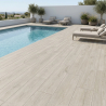Carrelage sol extérieur effet bois Landes greige R11 23*120 cm