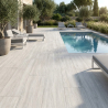 Carrelage sol extérieur effet bois Nature white R11 22.5*90 cm