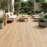 Carrelage sol extérieur effet bois Panggal beige R11 20x120 cm