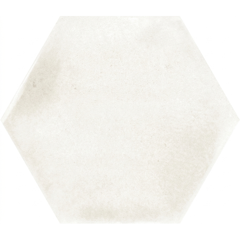 Carrelage sol hexagonal Acuarela blanc grisé 12,4x10,6 cm