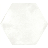 Carrelage sol hexagonal Acuarela blanc grisé 12,4x10,6 cm