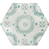 Carrelage sol hexagonal Acuarela décor mix 12,4x10,6 cm