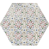 Carrelage sol hexagonal Acuarela décor mix 12,4x10,6 cm