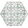 Carrelage sol hexagonal Acuarela décor mix 12,4x10,6 cm