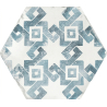Carrelage sol hexagonal Acuarela décor mix 12,4x10,6 cm