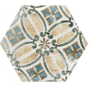 Carrelage sol hexagonal Acuarela décor mix 12,4x10,6 cm