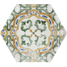 Carrelage sol hexagonal Acuarela décor mix 12,4x10,6 cm