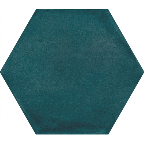 Carrelage sol hexagonal Acuarela bleu de prusse 12,4x10,6 cm