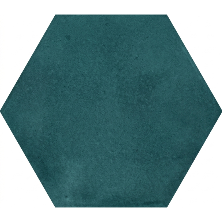 Carrelage sol hexagonal Acuarela bleu de prusse 12,4x10,6 cm