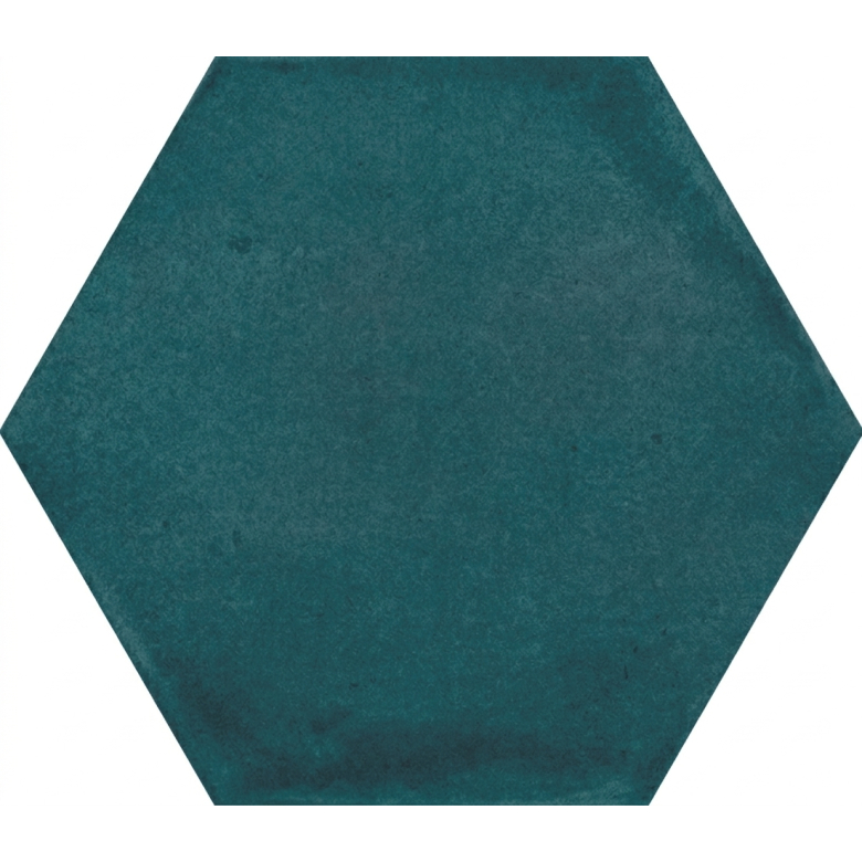 Carrelage sol hexagonal Acuarela bleu de prusse 12,4x10,6 cm