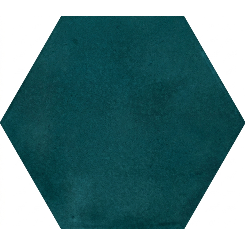 Carrelage sol hexagonal Acuarela bleu de prusse 12,4x10,6 cm