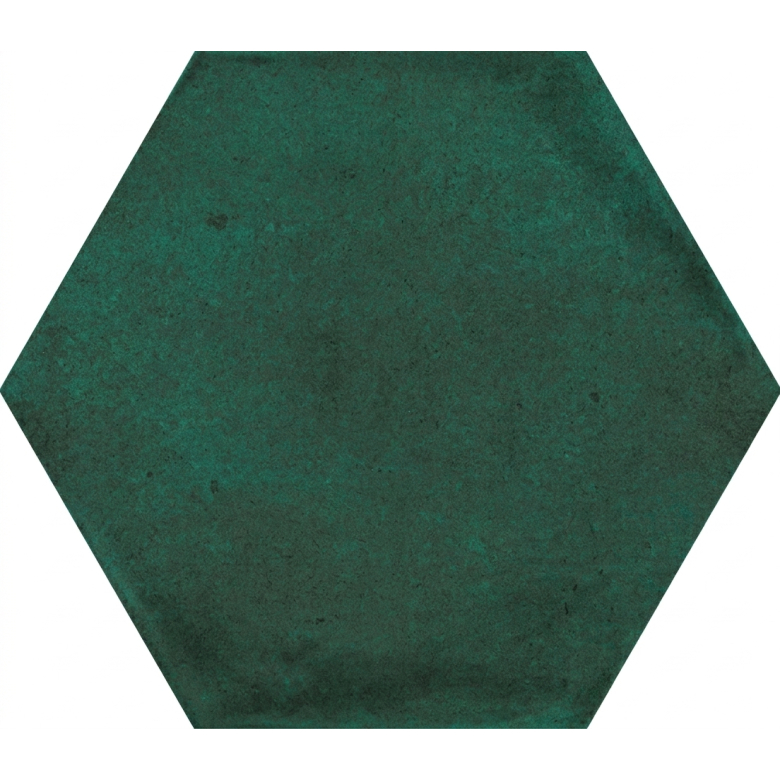 Carrelage sol hexagonal Acuarela émeraude 12,4x10,6 cm