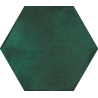 Carrelage sol hexagonal Acuarela émeraude 12,4x10,6 cm