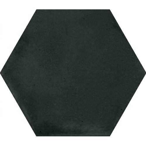 Carrelage sol hexagonal Acuarela nuit noir 12,4x10,6 cm