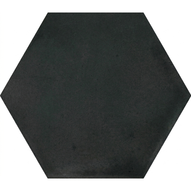 Carrelage sol hexagonal Acuarela nuit noir 12,4x10,6 cm