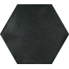 Carrelage sol hexagonal Acuarela nuit noir 12,4x10,6 cm