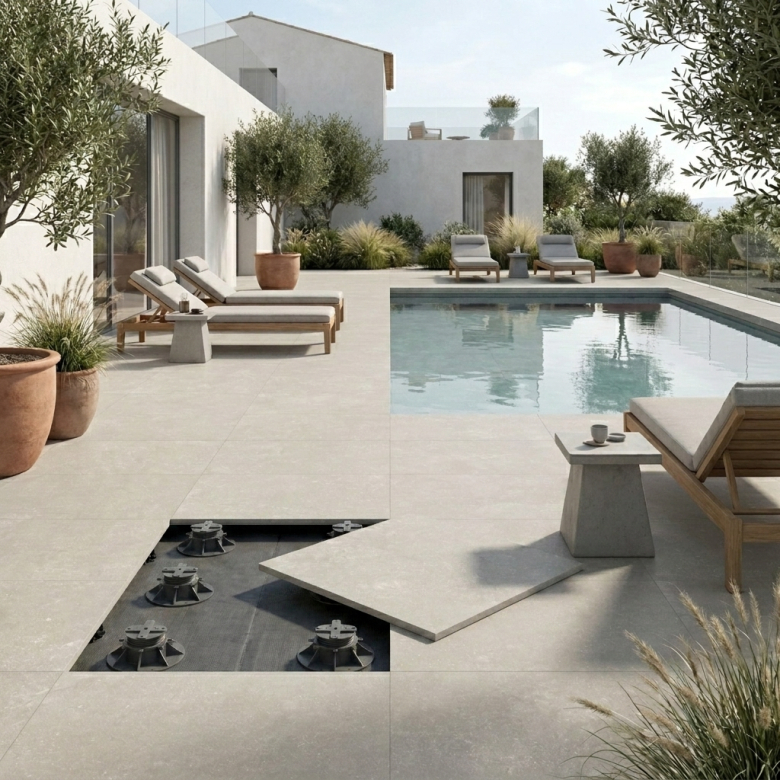 Dalle extérieur Manille 2.0 sable R11 60x60 cm