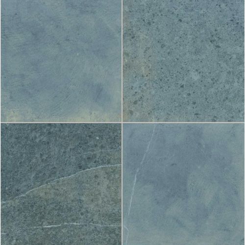 Carrelage sol extérieur effet Pierre de Bali Naga vert R11 33x33 cm