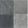 Carrelage sol extérieur effet Pierre de Bali Naga anthracite R11 33x33 cm