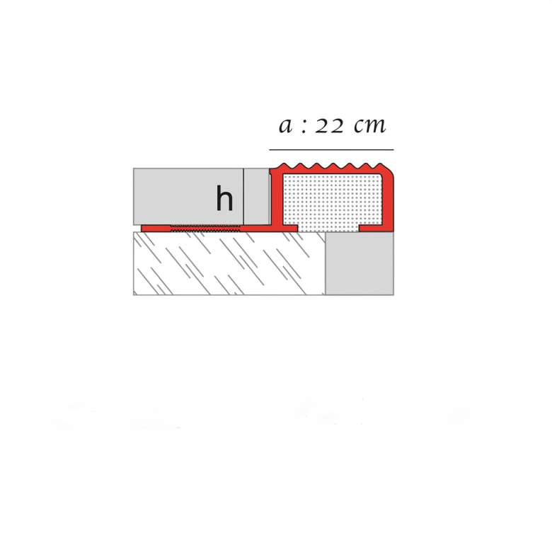 Nez de marche aluminium