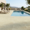 Carrelage sol extérieur effet pierre travertin Bodrum ivoireR11 59,2x59,2 cm