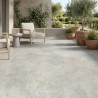 Carrelage sol extérieur effet pierre travertin Bodrum gris R11 59,2x59,2 cm