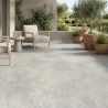 Carrelage sol extérieur effet pierre travertin Bodrum gris R11 90x90 cm