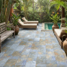 Carrelage sol extérieur effet Pierre de Bali Lovina bleu R11 30*60cm
