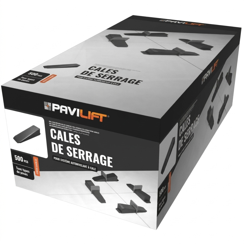 Cale de serrage réutilisable pour système autonivelant