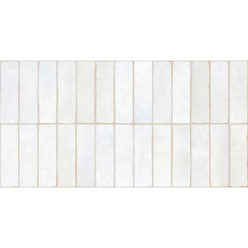 Carrelage mur effet zellige Asilah limit blanc grisé 32x62,5 cm