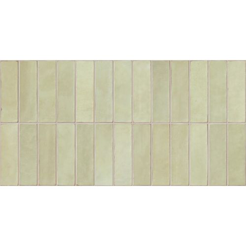 Carrelage mur effet zellige Asilah limit vert pomme 32x62,5 cm