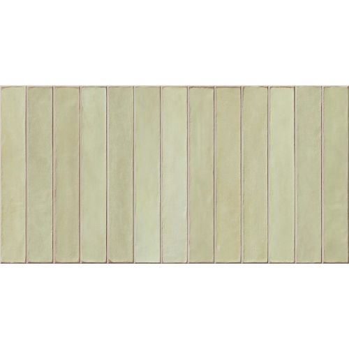 Carrelage mur effet zellige Asilah long vert pomme32x62,5 cm