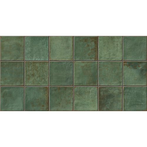 Carrelage mur effet zellige Asilah block émeraude 32x62,5 cm