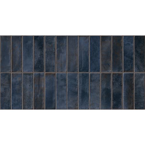 Carrelage mur effet zellige Asilah limit bleu nuit 32x62,5 cm