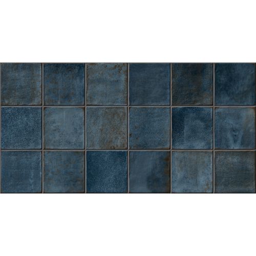 Carrelage mur effet zellige Asilah block bleu nuit 32x62,5 cm