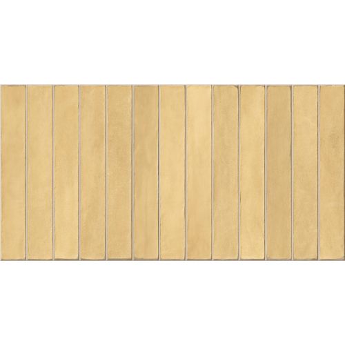 Carrelage mur effet zellige Asilah long jaune 32x62,5 cm