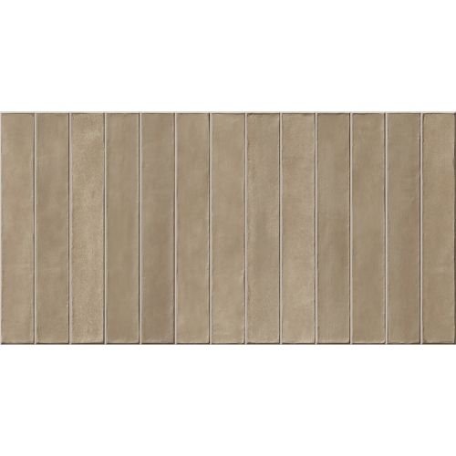 Carrelage mur effet zellige Asilah long marron 32x62,5 cm