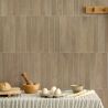 Carrelage mur effet zellige Asilah long marron 32x62,5 cm